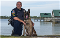 Corporal Johnson and K9 Axle