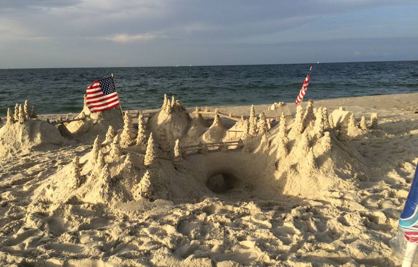 Sand Castle on the Beach