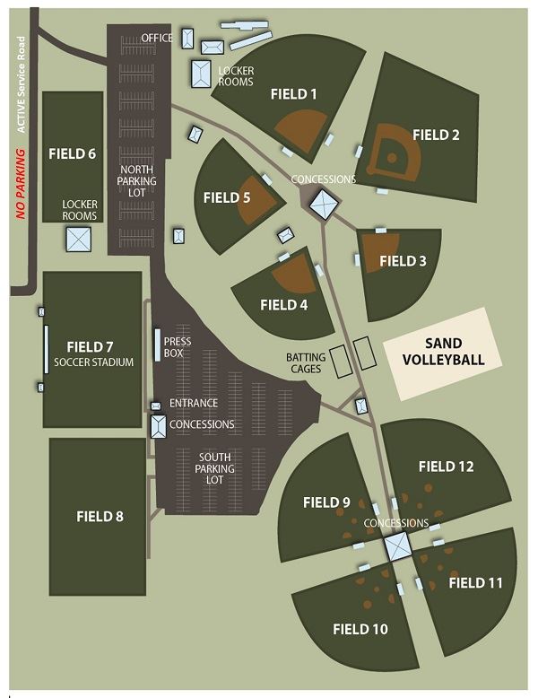 Orange Beach Sportsplex Map Layout