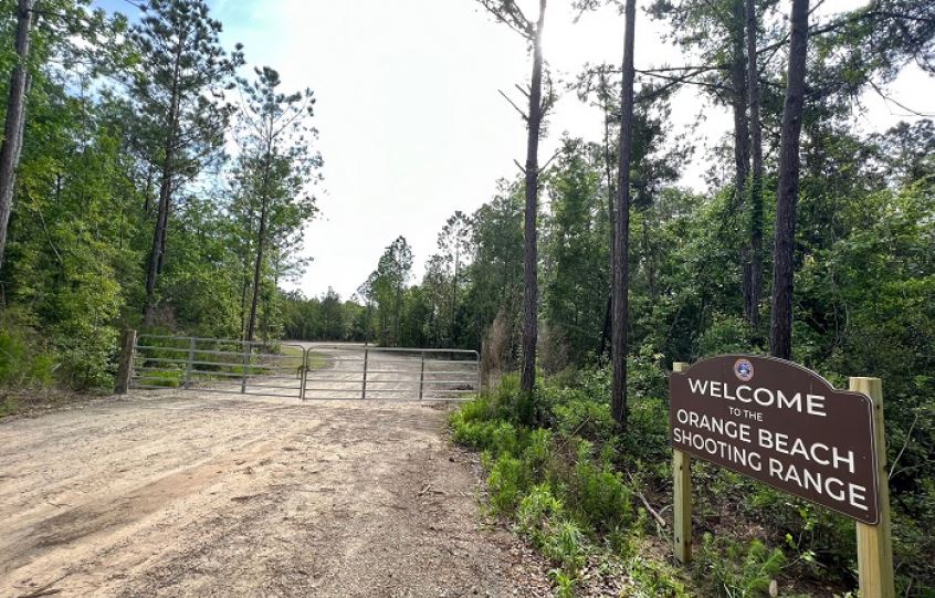Entrance to the Orange Beach Shooting Range