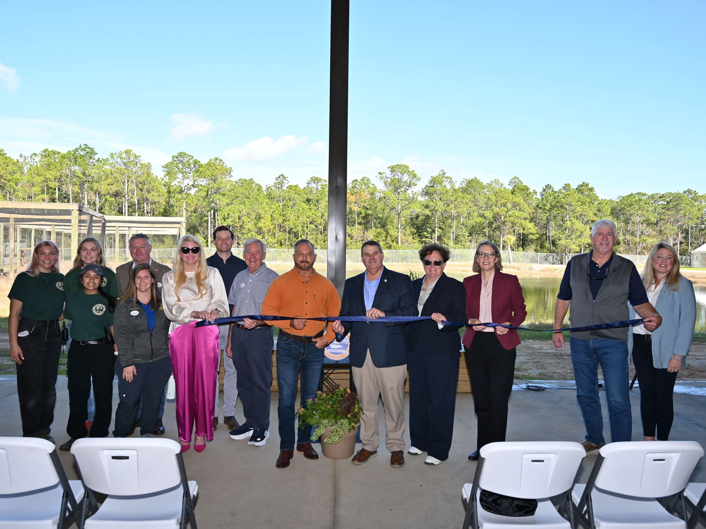 Officials cut the ribbon for the new Orange Beach Wildlife Center