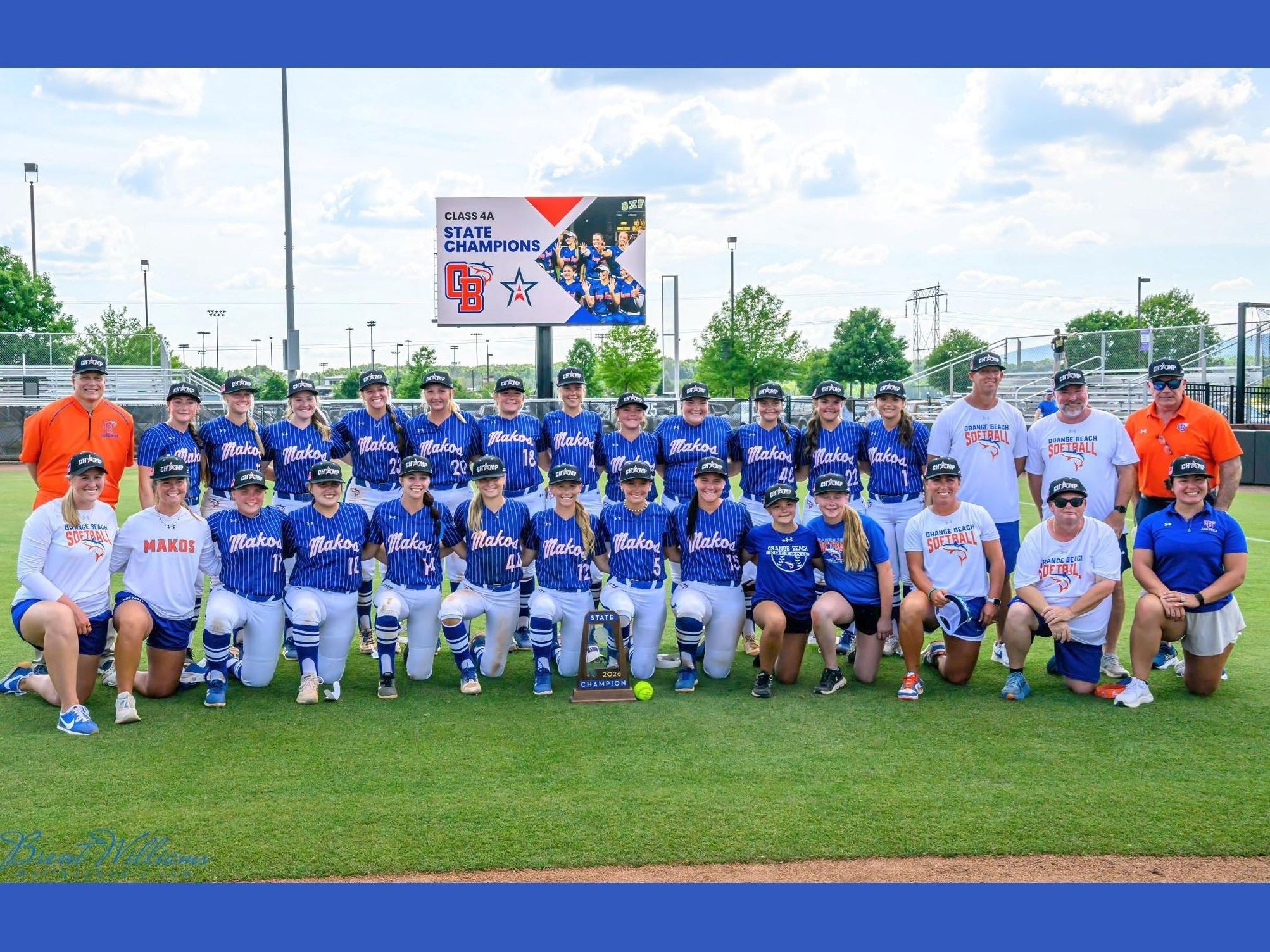 2026 Mako Softball Championship team photo