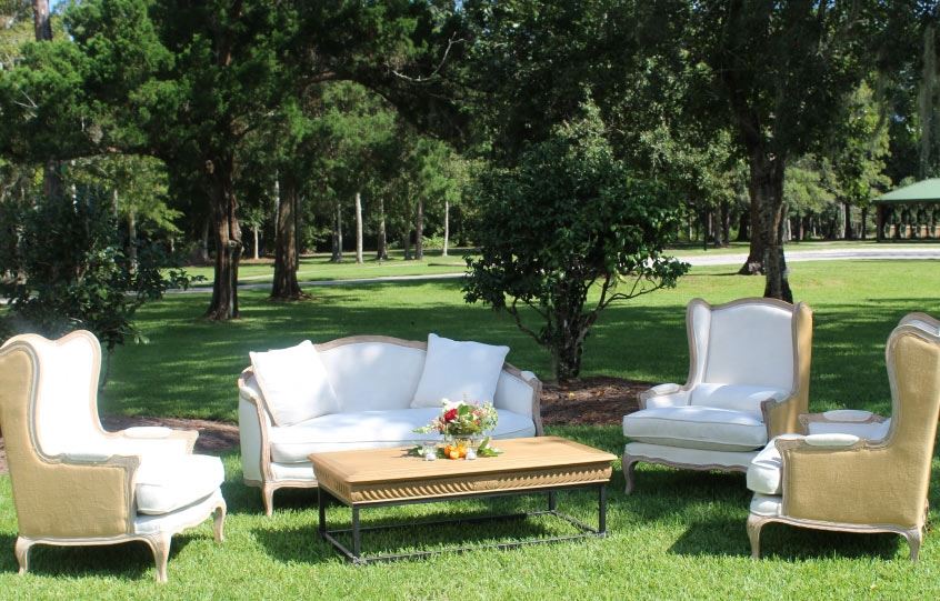 Fancy Chairs and Sofa Setup Outside