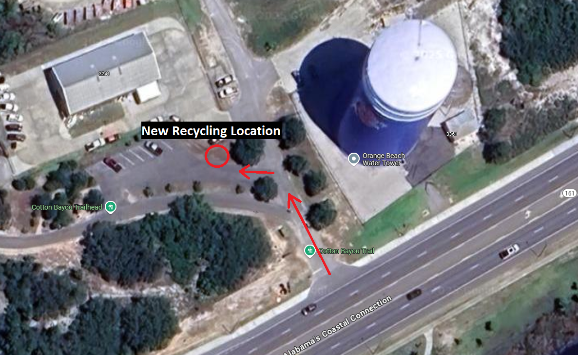 New Glass Recycling Location in Orange Beach