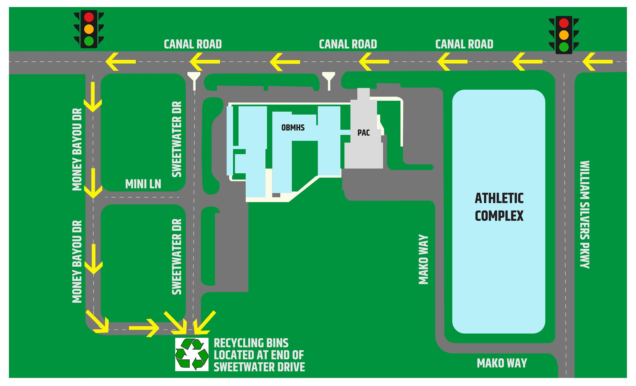 Recycling bin map August 2025